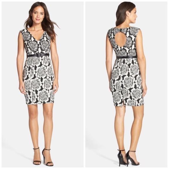 Plenty by Tracy Reese Black Floral Jacquard Dress - Picture 1 of 8